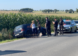 Policejní honička v u obce Libeř