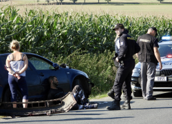 Policejní honička v u obce Libeř