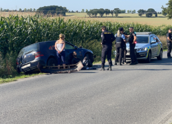 Policejní honička v u obce Libeř