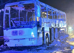 Požár autobusu na dálnici D1 směrem na Prahu