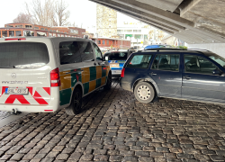 Policisté a koroner na místě nálezu těla