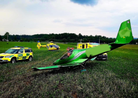 V Jindřichově Hradci havarovalo malé letadlo. Pilot přežil