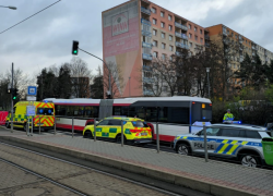 Střet autobusu a chodce